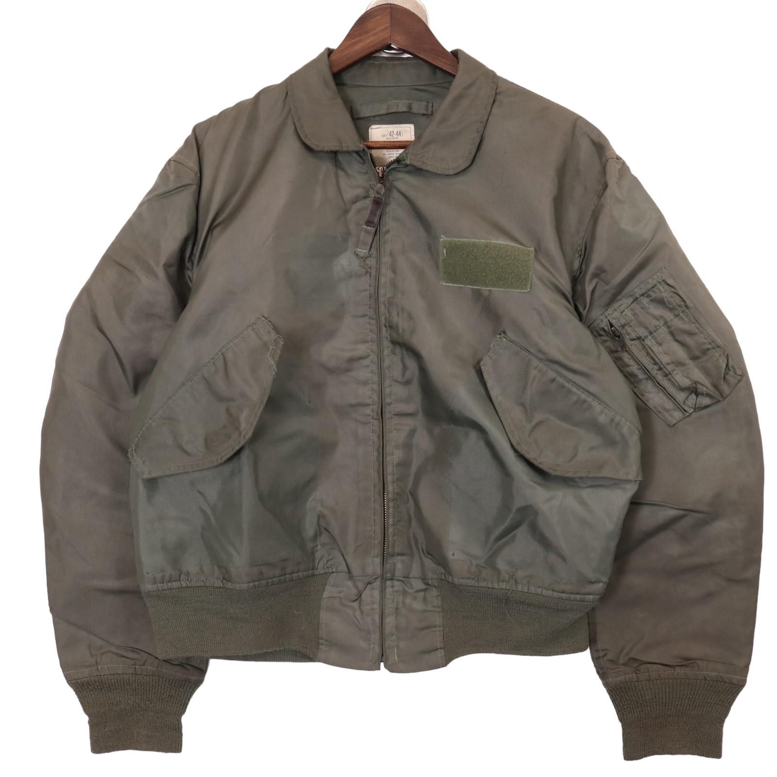 【B品】 90年代 米軍実物 U.S.AIRFORCE CWU-36/P フライトジャケット ミリタリー セージグリーン (メンズ LARGE) 中古 古着 A0294