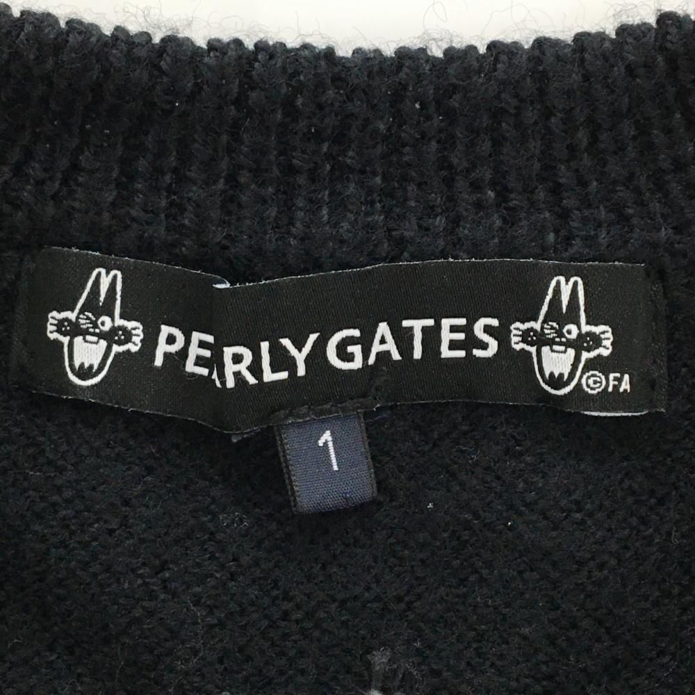 美品】パーリーゲイツ セーター 黒×グレー ニャロメ ニット 品質