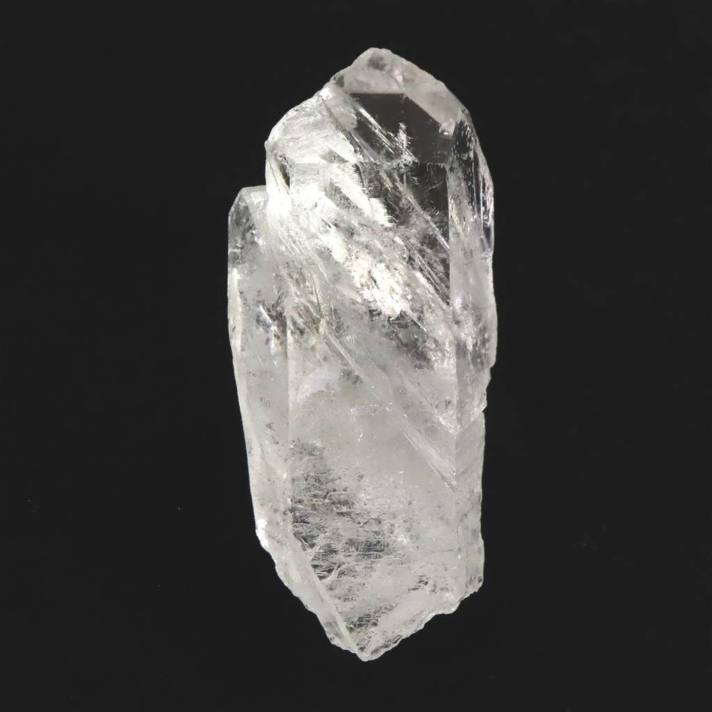 ブラジル産 エッジドクォーツ 蝕像水晶 原石 レインボー ツイン 60.25g 榎本通商48329