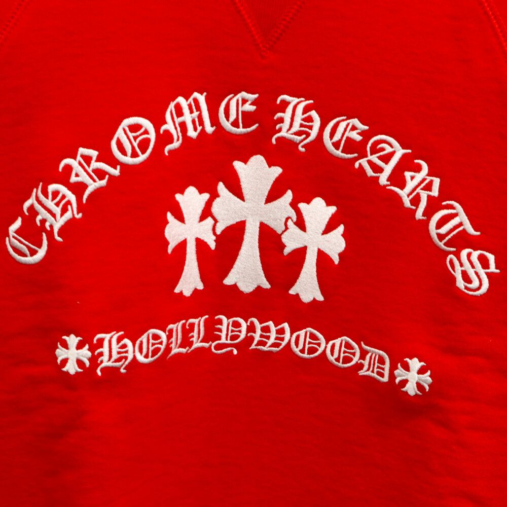 CHROME HEARTS (クロムハーツ) Y NOT Cemetery Cross Crewneck Sweat King Taco ワイノットセメタリー  クロス クルーネックスウェット トレーナーキングタコ レッド - メルカリ