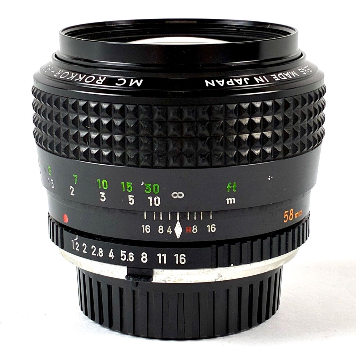 ミノルタ MINOLTA MC ROKKOR-PG 58mm F1.2［ジャンク品］ 一眼カメラ用レンズ（マニュアルフォーカス） 【中古】 ミノルタ MINOLTA MC ROKKOR-PG 58mm F1.2 一眼カメラ用レンズ
