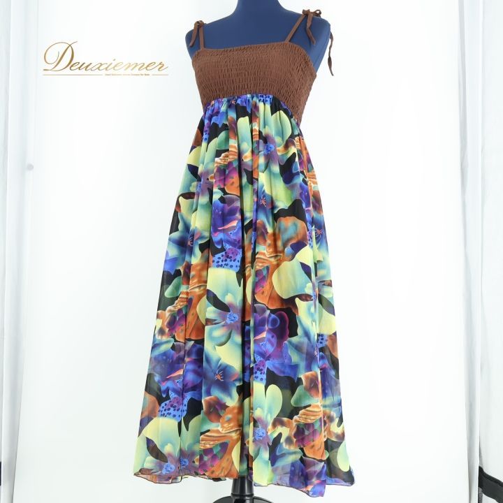 kamele Aloha フラダンス 青系マーブル模様ドレス アクセサリー付き kamele Aloha フラダンス 青系マーブル模様ドレス アクセサリー