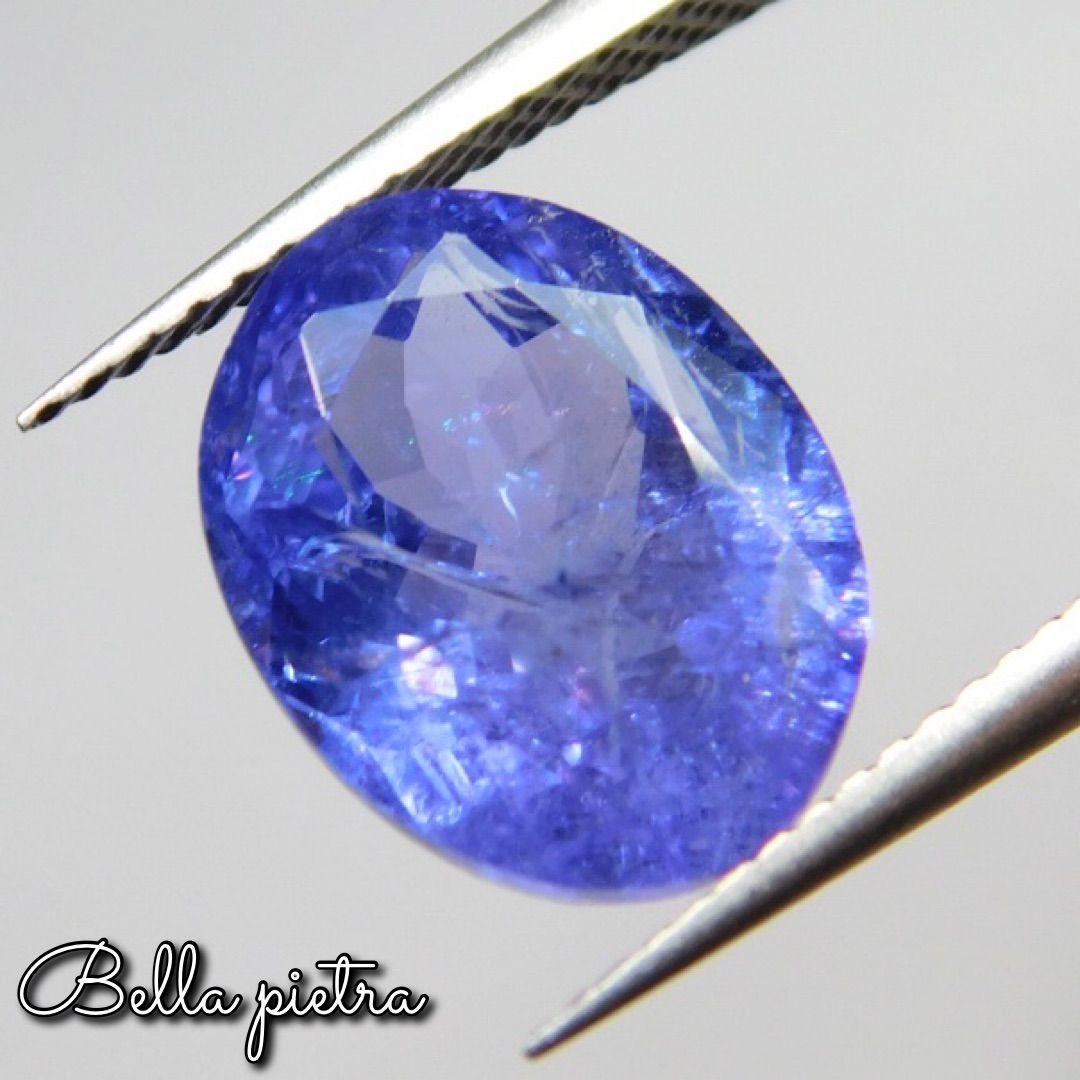 大粒3.45ct☆虹入り☆天然タンザナイト タンザニア産 ゾイサイト