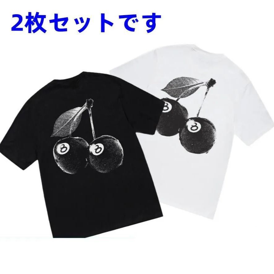 人気デザイン】新品未使用 STUSSY 24SS CHERRIES TEE cherry 8ball 