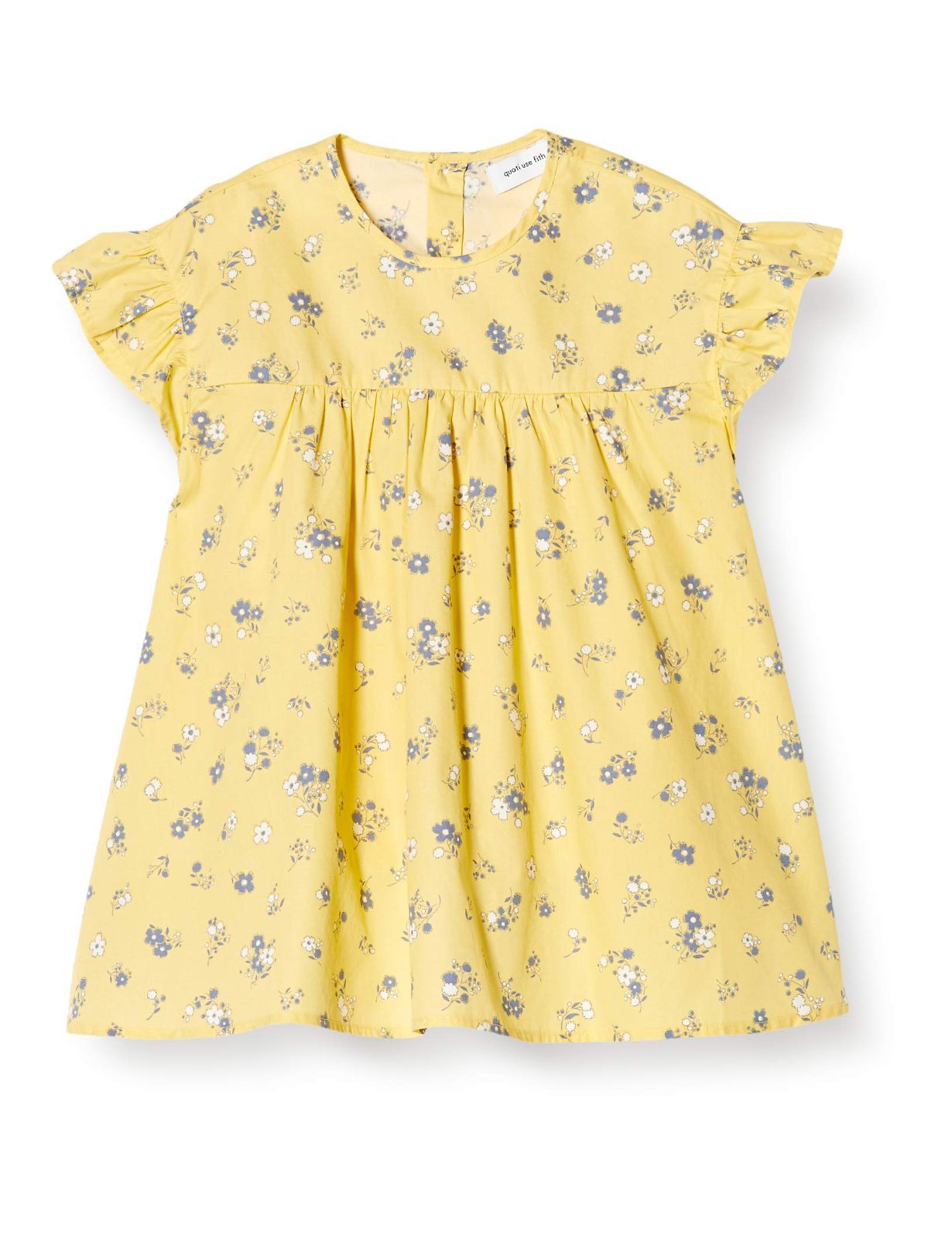 Size:80_Color:オフホワイト [クゥオティ ユース フィス] 子供用ワンピース ﾌﾞﾛｰﾄﾞﾌﾗﾜｰPT S/S ﾁｭﾆｯｸ ガールズ オフホワイト BS