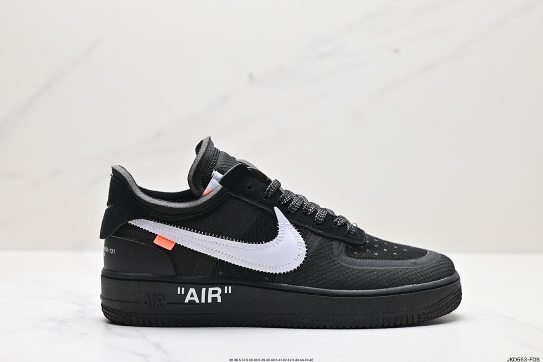 KE ナイキ ×OFF-WHITE THE 10 AIR FORCE 1 LOW オフホワイトコラボ エアフォースワン ローカットスニーカー ブラック AO4606-001