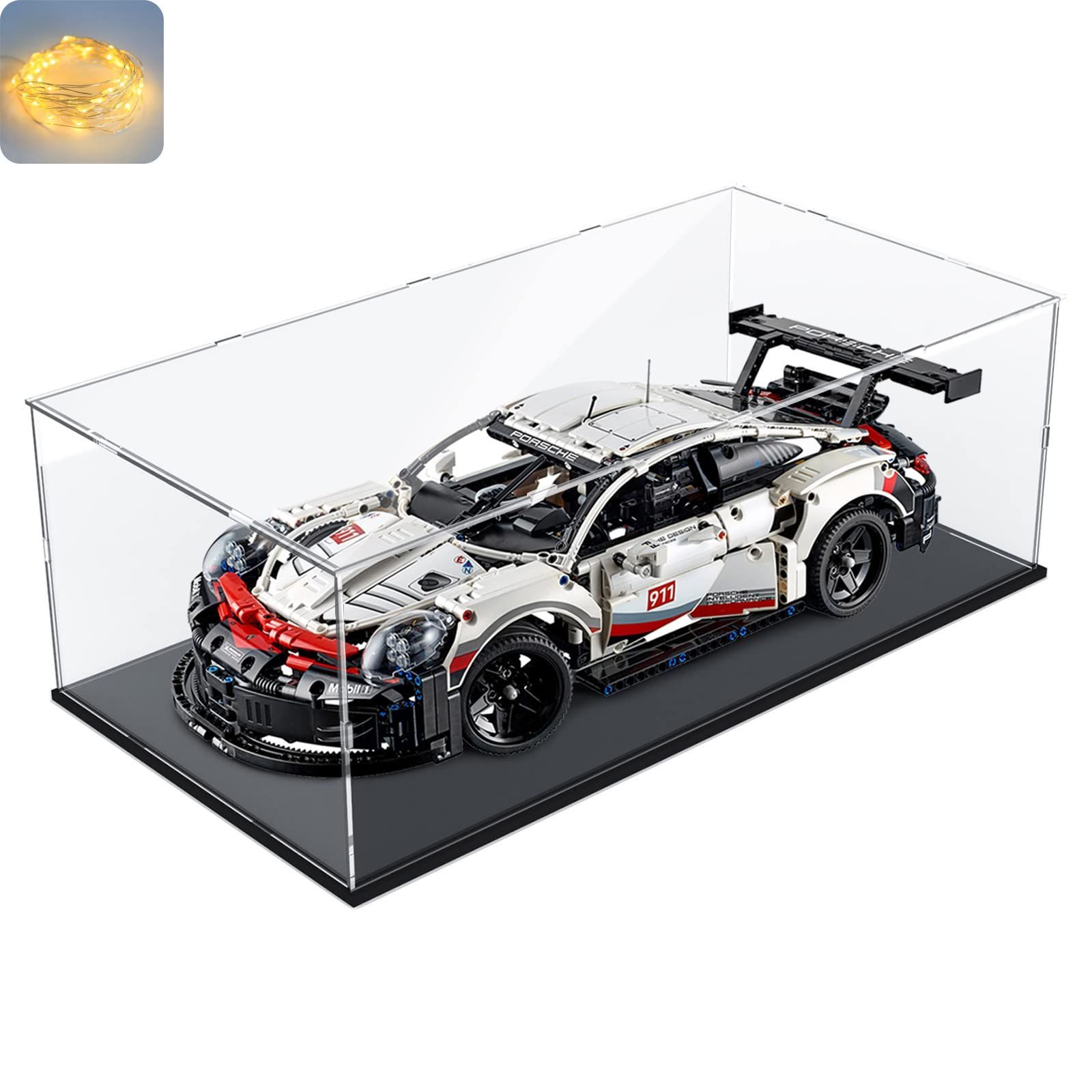 Size 幅60ｘ奥行30ｘ高さ20cm_Color ブラック Duvinin アクリルケース ディスプレイケース フィギュアケース ケース フィギュア収納 透明アクリル 1 8スケール 1 10ミニカー モデルカー タミヤ1 12 レゴ LEGO