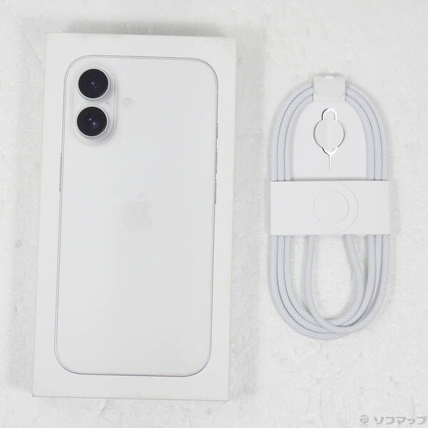 中古品〕 iPhone16 256GB ホワイト MYDX3J／A SIMフリー【377