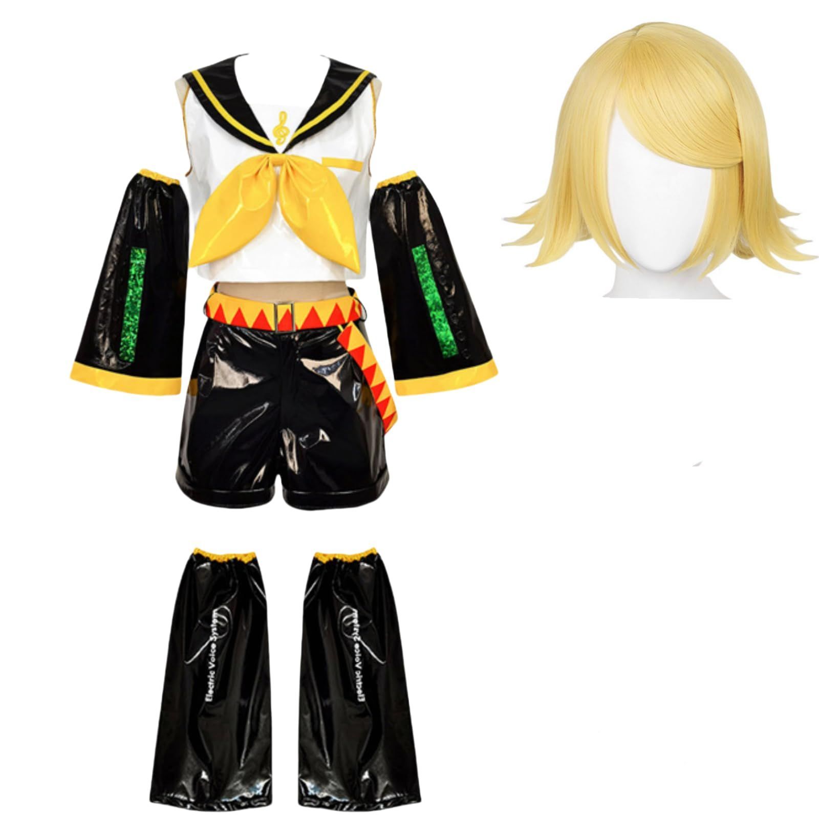 Cosplay 衣装 コスプレ衣装 変装 鏡音LEN コスチューム 鏡音RIN イベント仮装 ウィッグ付き ハロウィン ZOMOZO