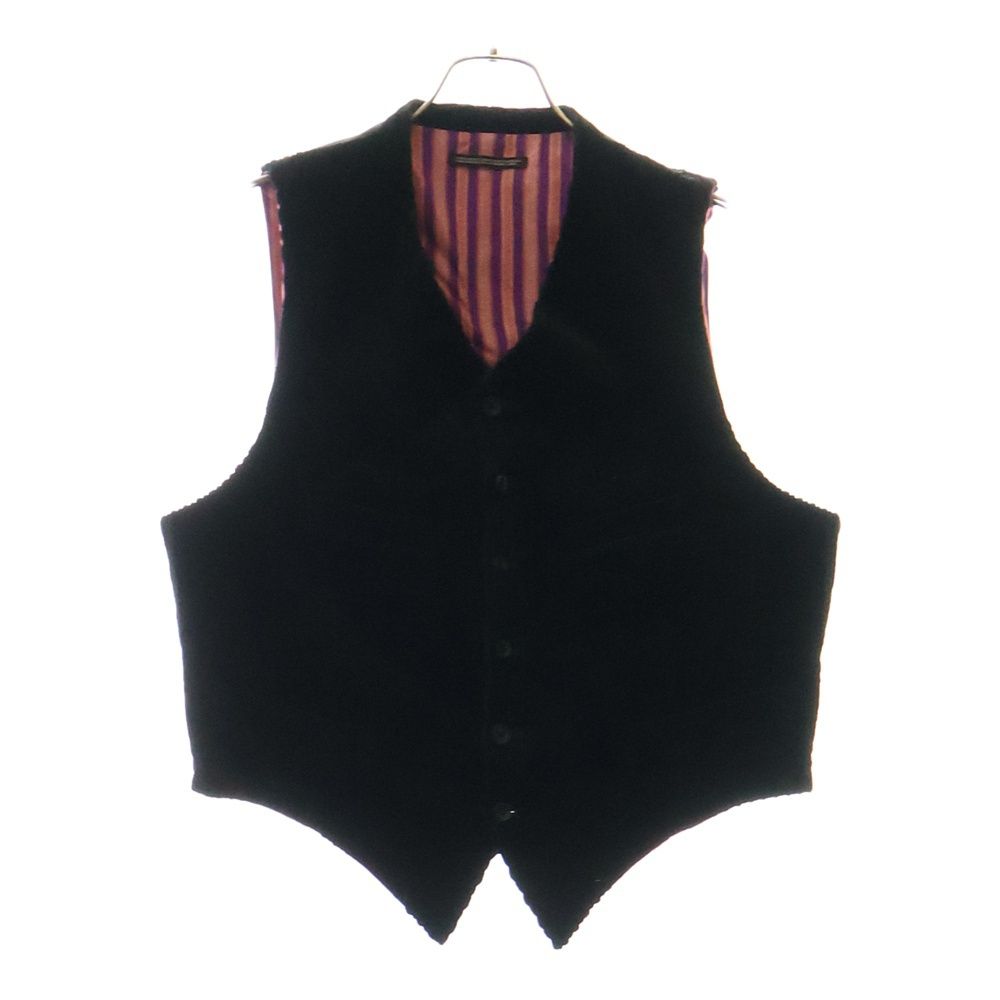 ヨウジヤマモトプールオム ブラック ベスト S/W TWILL 2 LAYERED UNBALANCED JACKET(XS Black): Yohji