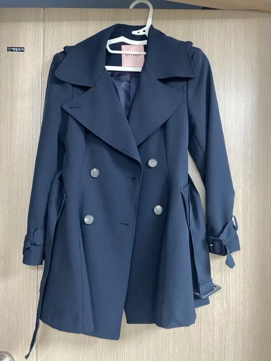 MAYOON ショートトレンチ コート ネイビー M