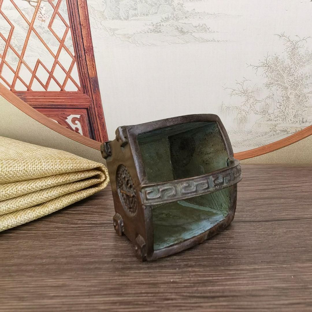 銅細工 カササギ 書道具 文房具 装飾品 工芸品 美術品 置物 竜 銅器 稀少