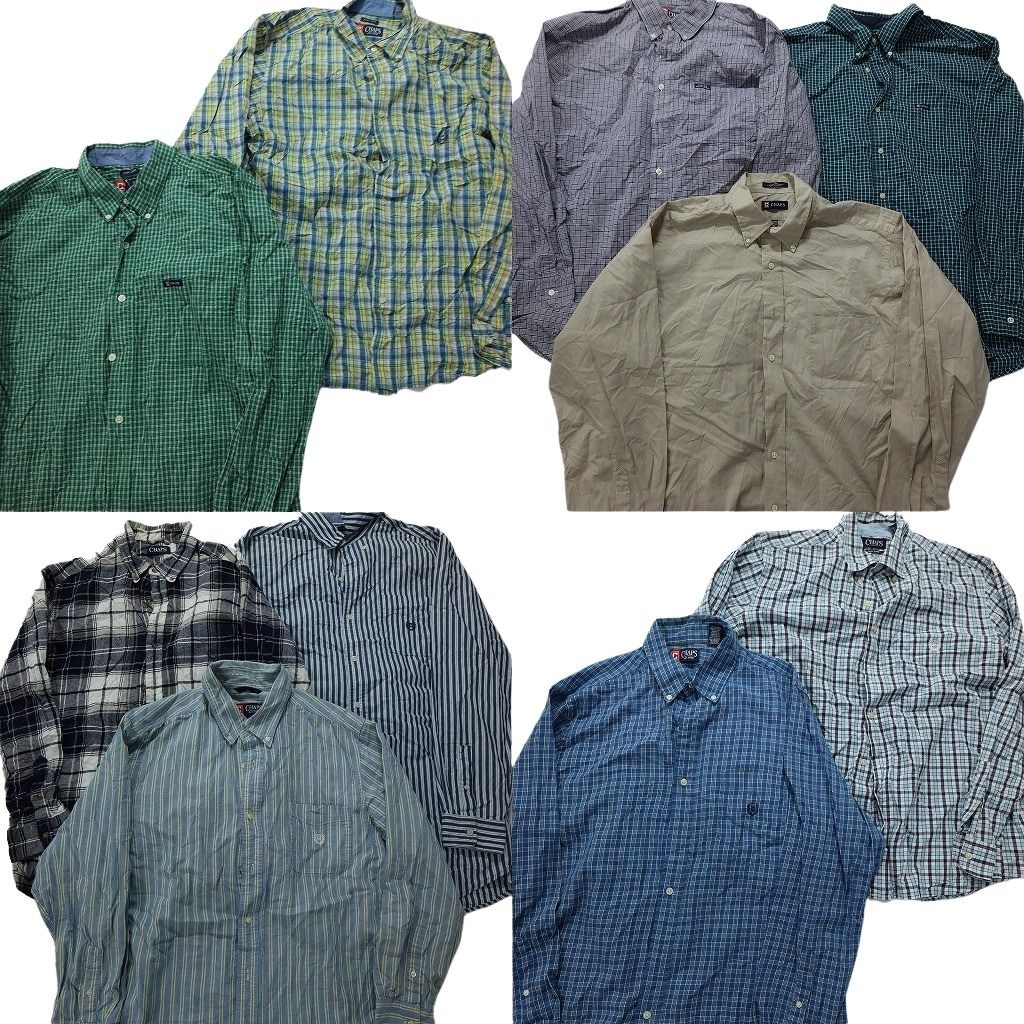 古着卸 まとめ売り チャップス CHAPS 長袖シャツ 10枚セット (メンズ