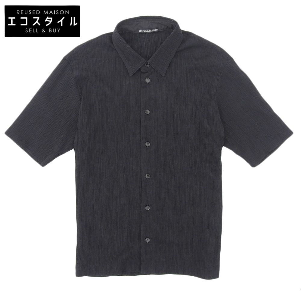 ISSEY MIYAKE MEN イッセイミヤケメン プリーツ 半袖 シャツ トップス メンズ ブラック 3 ME51JJ210 3