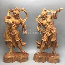 木彫 総柘植材 木彫仏像 仏教美術 精密細工 金剛力士像 仏師手仕上げ品 彫刻 オブジェ 仏像