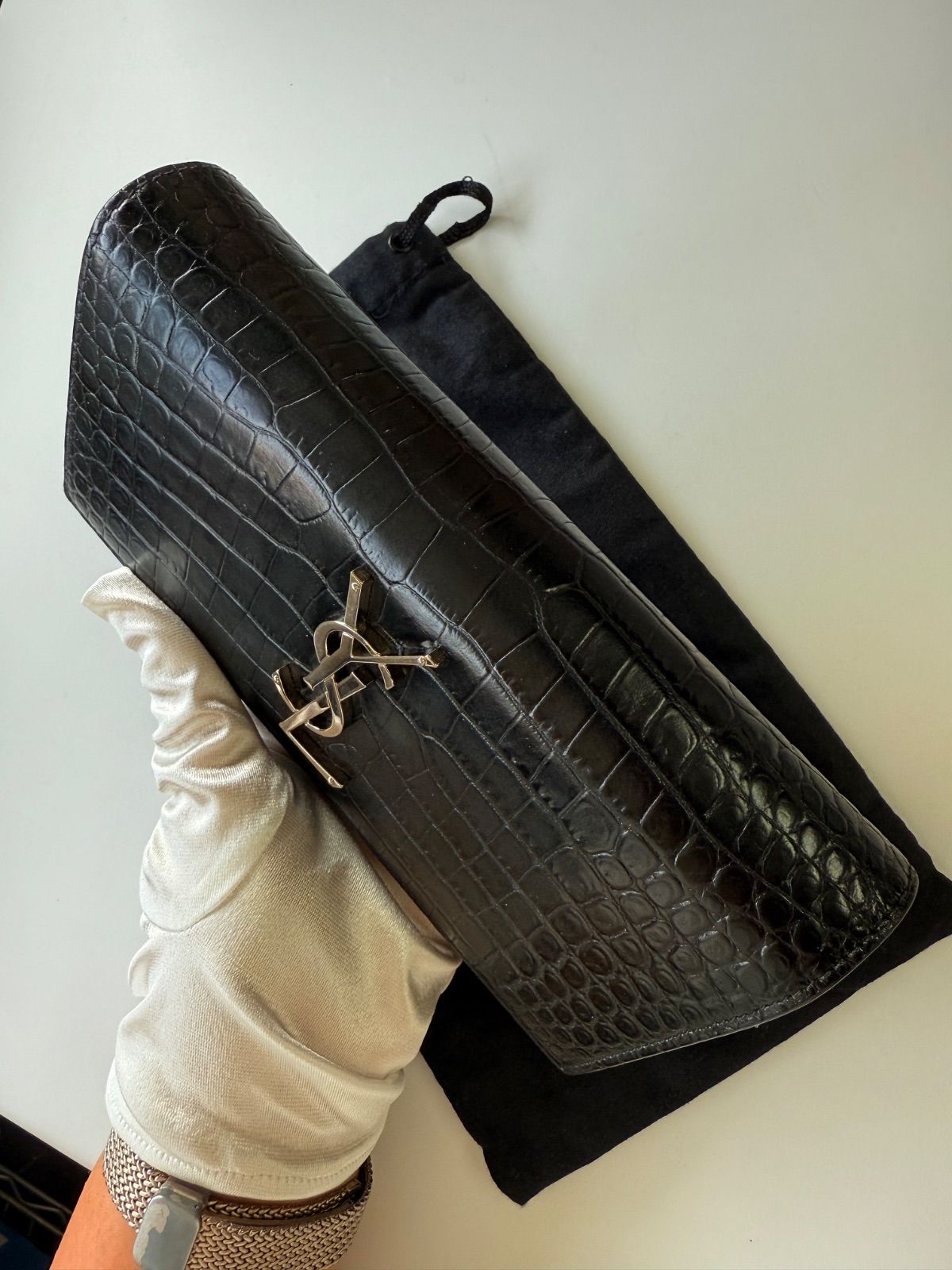 サンローラン YSL クロコ型押し長財布 レザー SAINT LAURENT - メルカリ