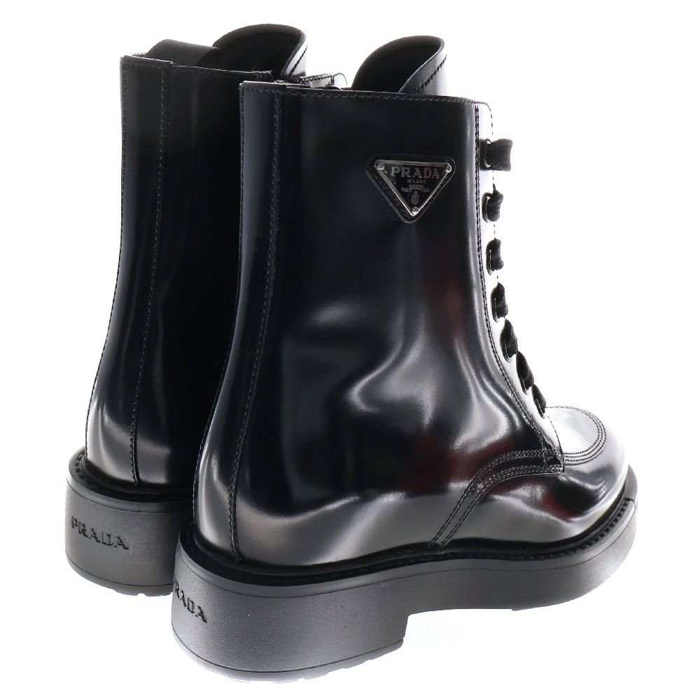 PRADA (プラダ) トライアングルロゴプレート ブラッシュドレザー