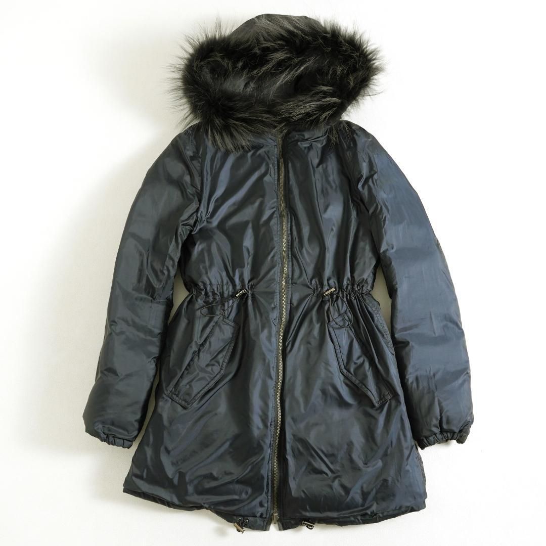 362y*23区 ラクーンファー ダウンジャケット リバーシブルコート