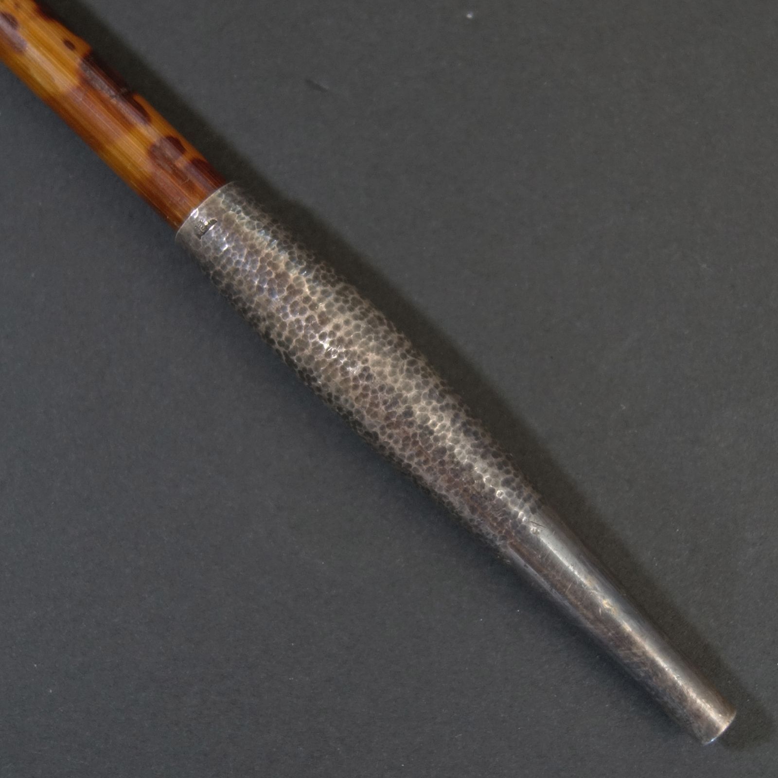 煙管 【 純銀製 斑竹 煙管 ② 】 喫煙具 煙管 骨董 古美術