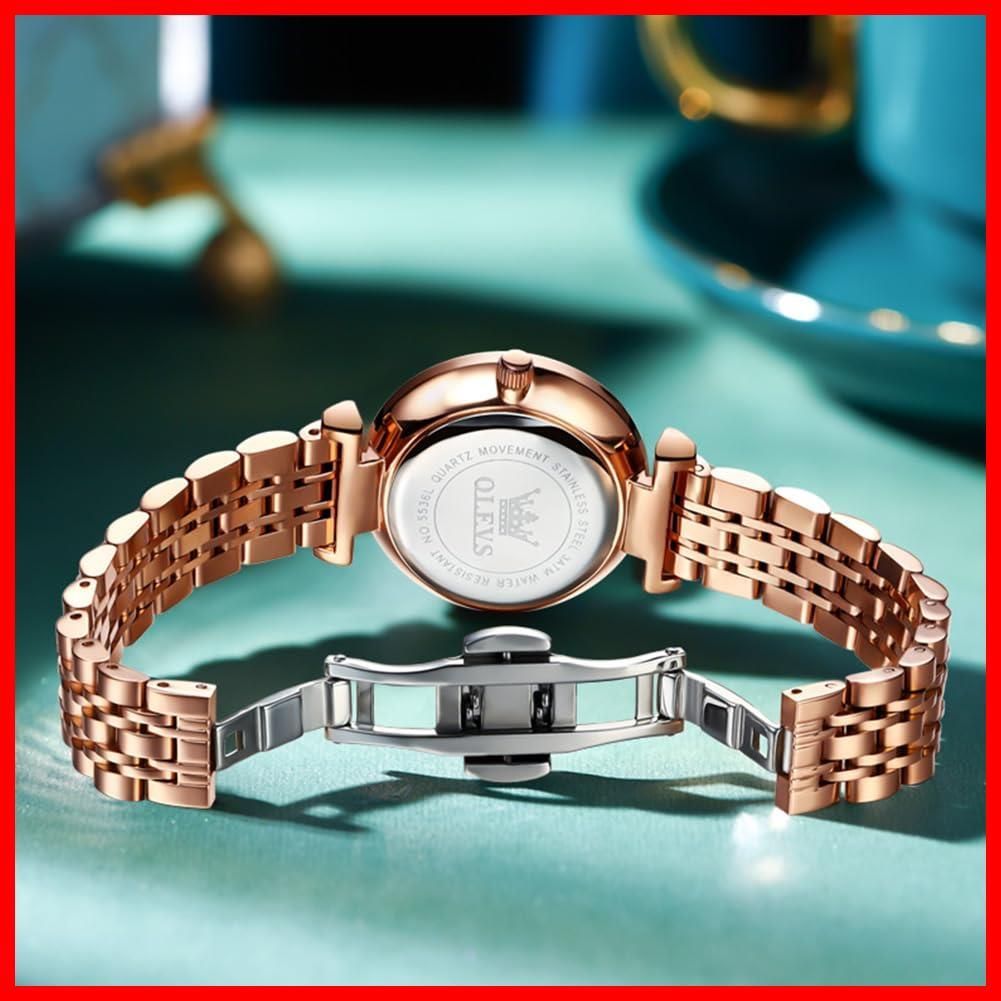  バレンタイン プレゼント 防水 夜光 watch 日付 見やすい 女性時計 for シンプル文字盤 かわいい women クォーツ レディース ブルー 腕時計 OLEVS 腕時計 キッズファッション小物