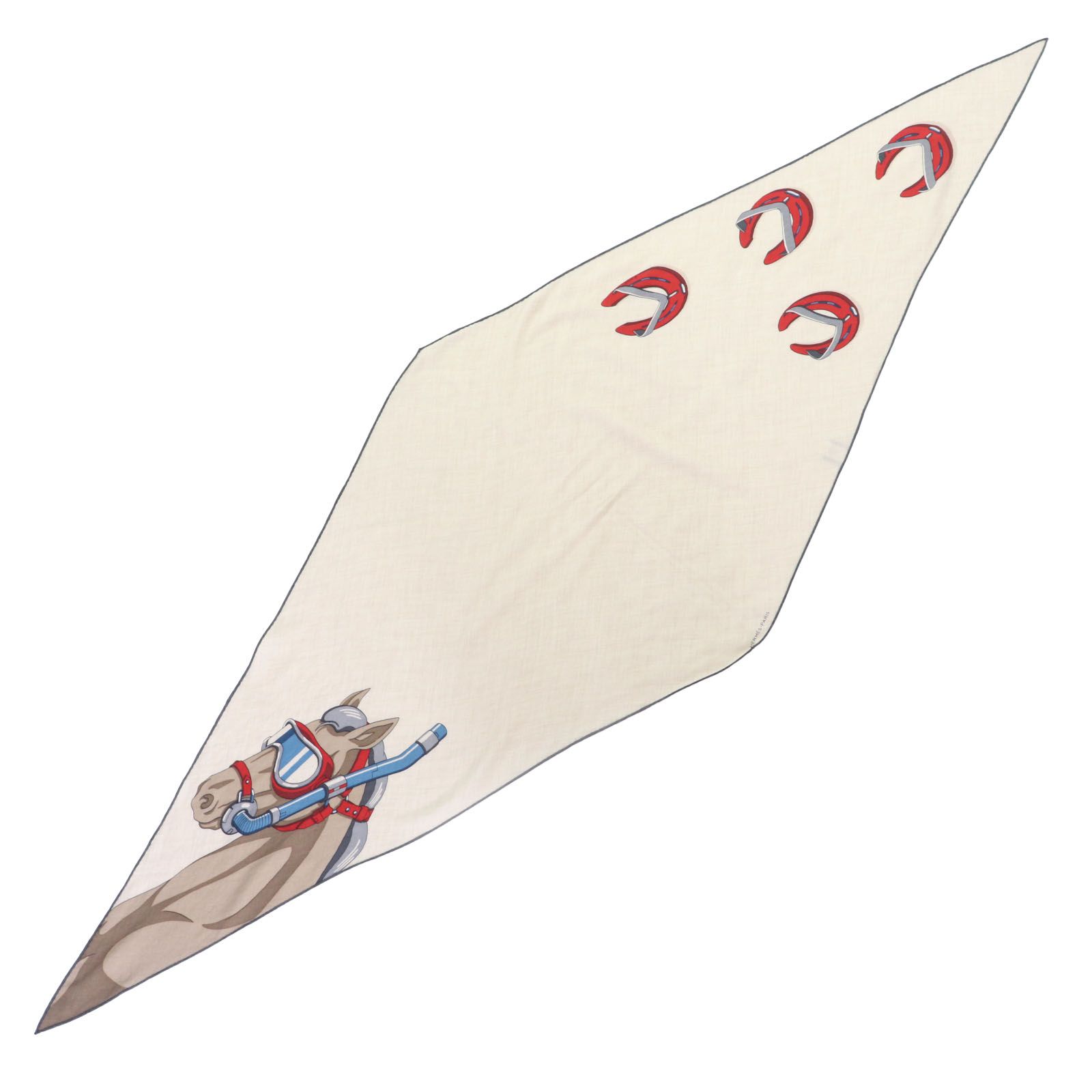 ♥品 HERMES エルメス 2025年製 434086T ロザンジュ バン ドゥ ミニュイ カシミヤ シルク ルロタージュ仕上げ スカーフ マルチ き フランス製 メンズ