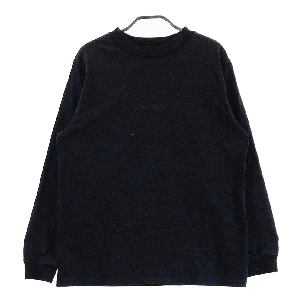 サイズ：M FR2 GOLF エフアールツーゴルフ  ハイネック 長袖Tシャツ  ブラック系 [240101490163] ゴルフウェア メンズ ストスト サイズ：M FR2 GOLF エフアールツーゴルフ ハイネック 長袖T