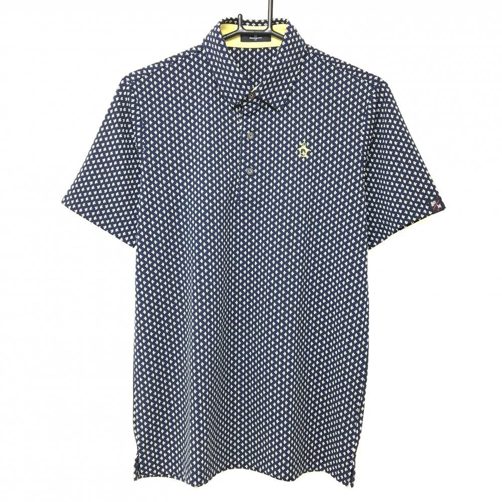 超美品マンシングウェア 総柄 ゴルフ半袖ワンピース M ペンギン ハーフ