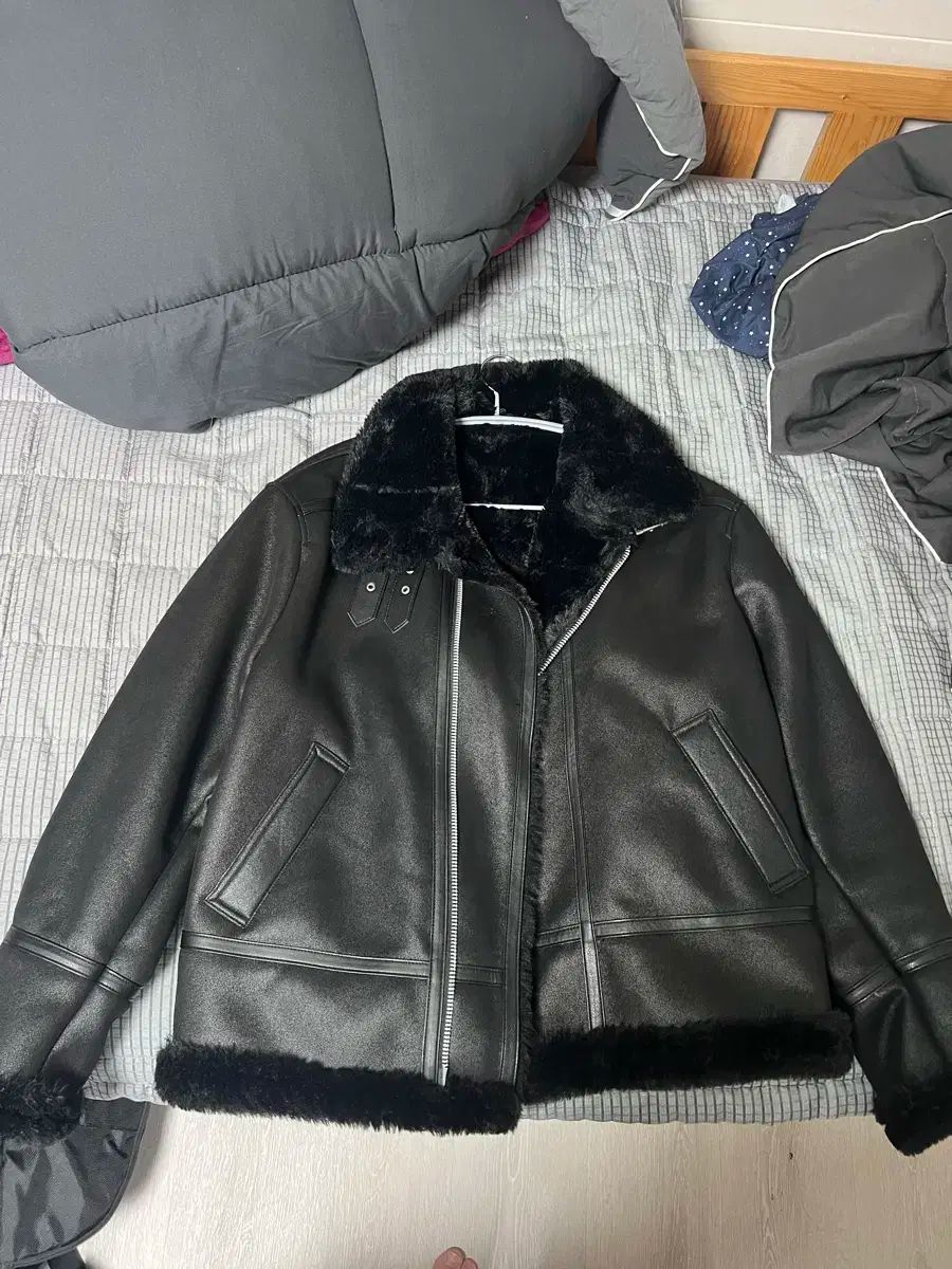 DOFFJASON ドフジェーソン ハイネック ダブル ムートン ジャケット