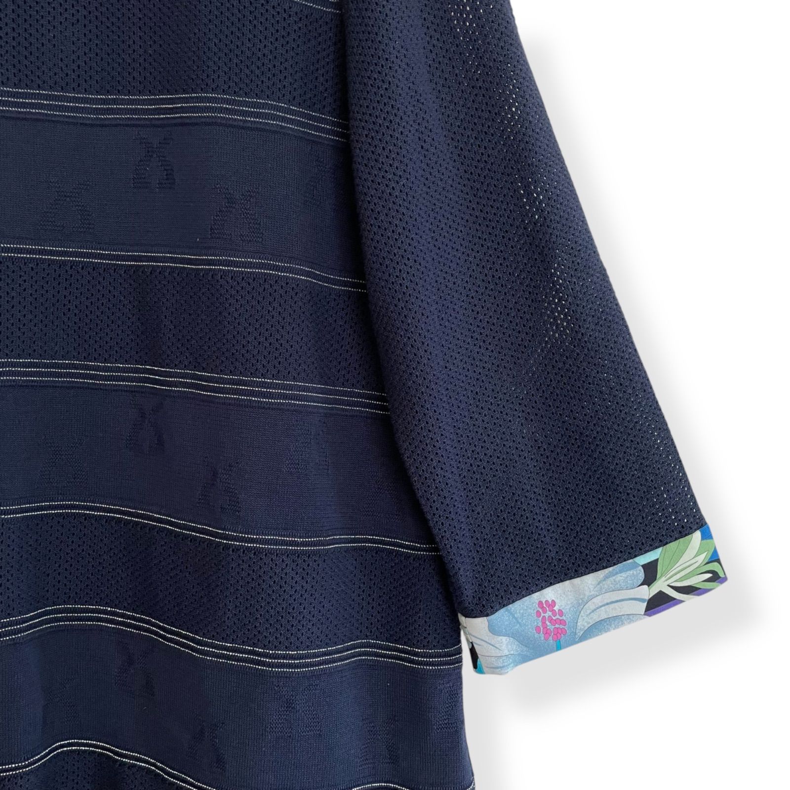 LEONARD レオナール レディース トップス Tシャツ 長袖 ネイビー