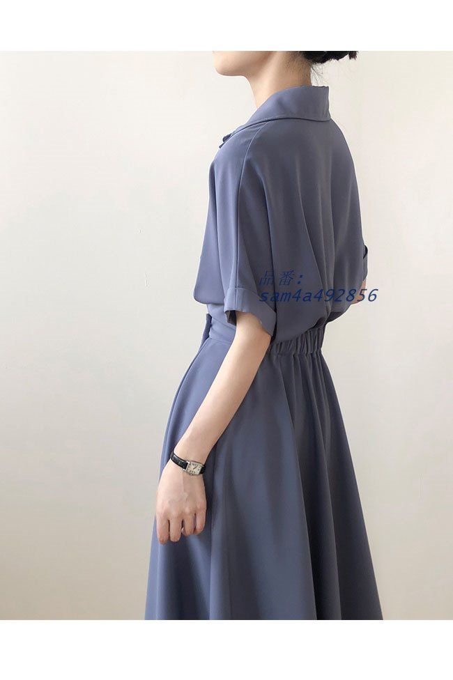 半袖ワンピース ウエストゴム