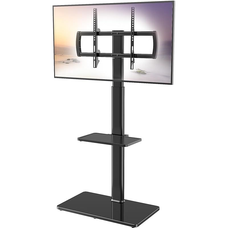 テレビスタンド 壁寄せ ハイタイプ テレビ台 tvスタンド 32~65インチ対応 VESA|横100～400mm|縦100～400mm 耐荷重40kg 高さ調節 左右40°首振り 家用|学校|ビジネス展示用|病院業務用 ブラック HT2002 0