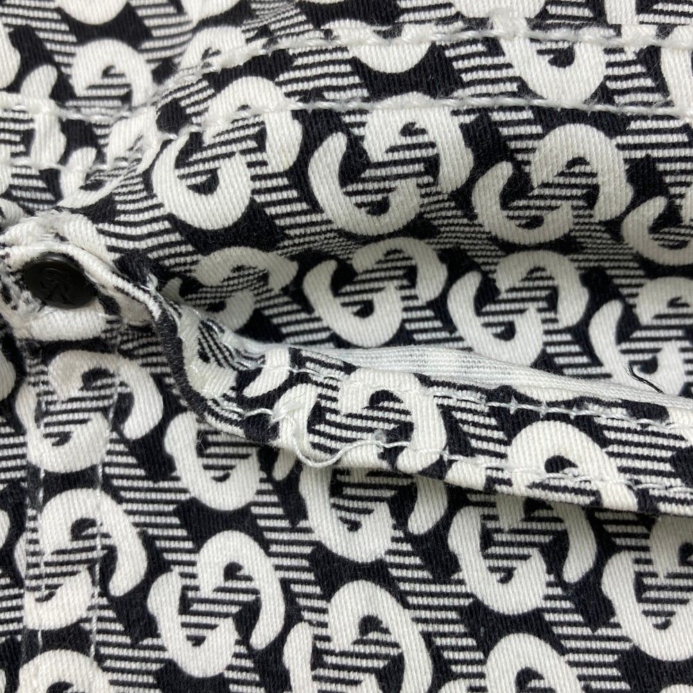 L セントアンドリュース ブランドロゴ総柄 ストレッチ ロングパンツ 春秋 黒 St ANDREWS セントアンドリュース レディース ゴルフウェア ロング