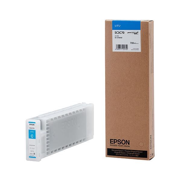 エプソンインクカートリッジ シアン 700ml SC3C70 1個