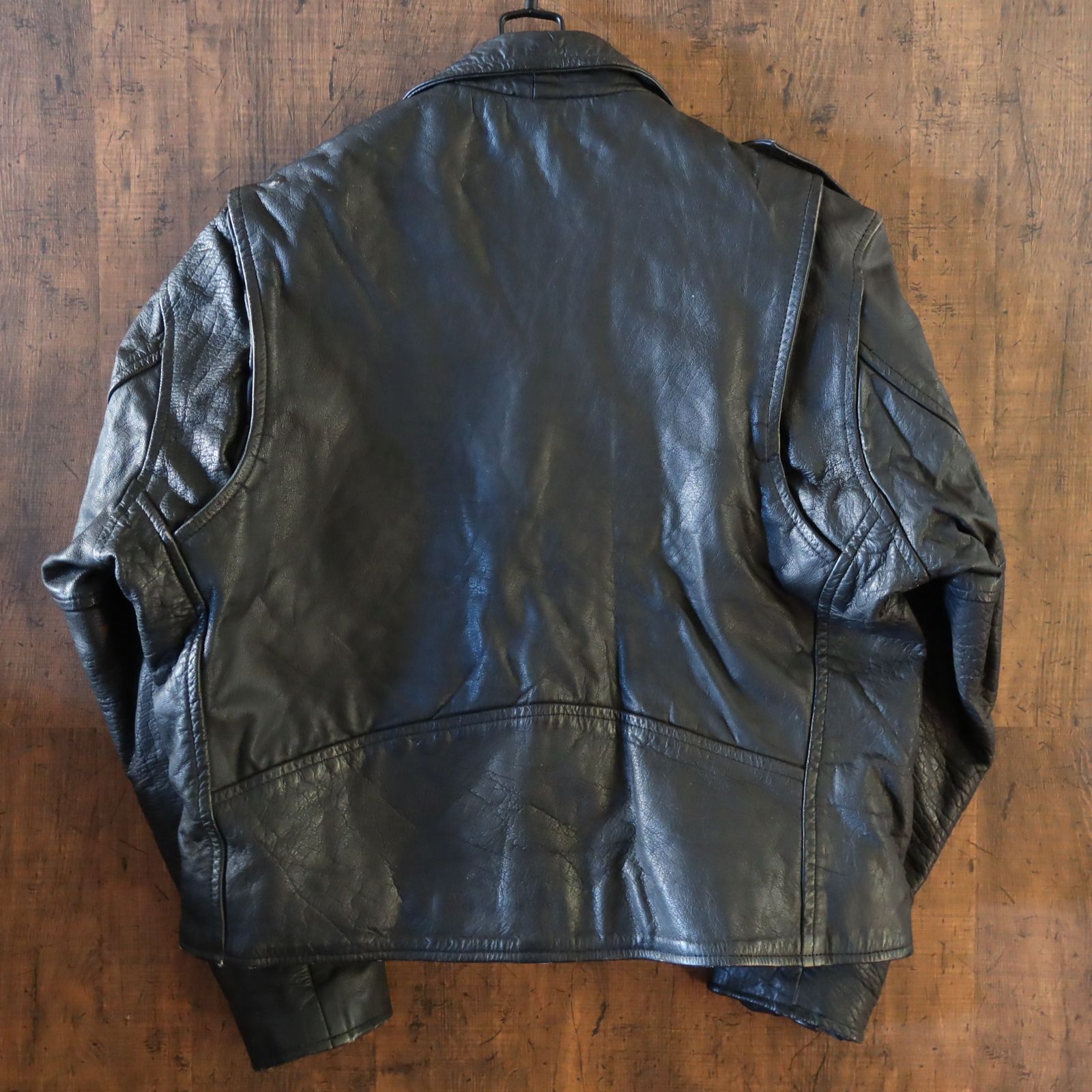 90s～ 人気アイテム☆UNIK ダブルライダースジャケット SIZE 46