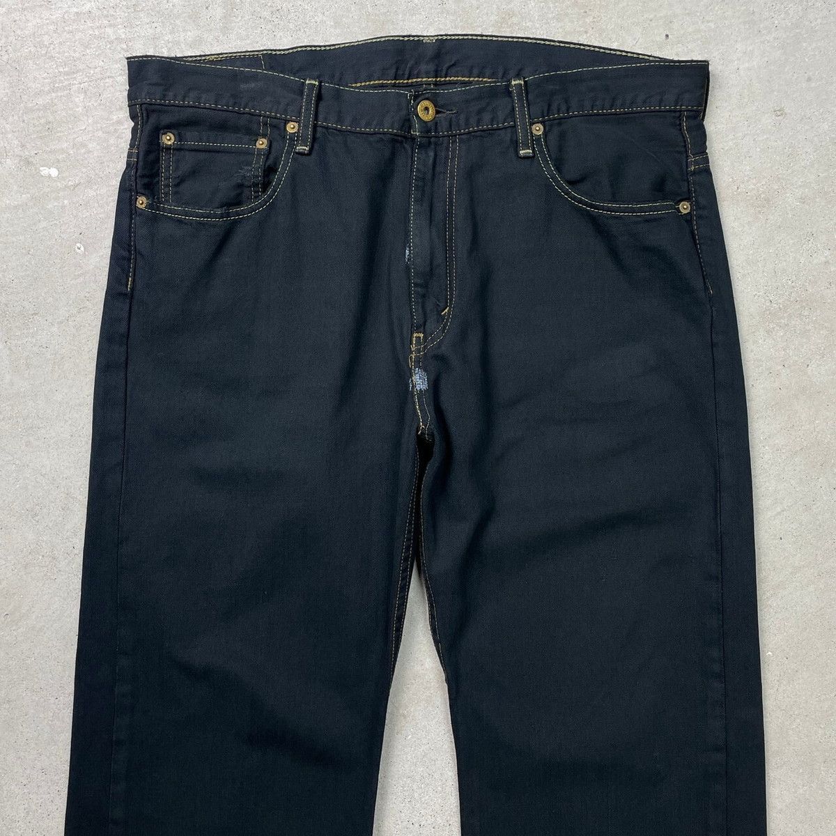 Levi's リーバイス 569 ブラックデニムパンツ ルーズストレート 後染め