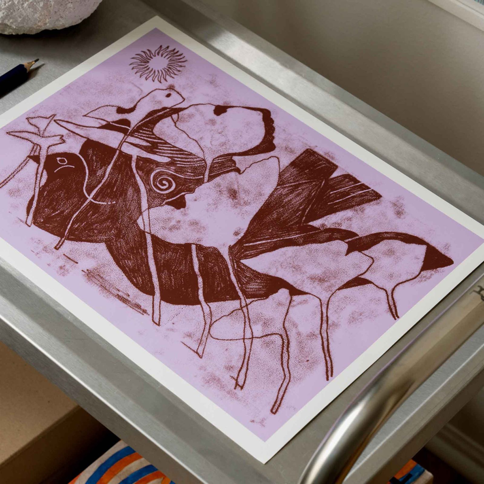 The Poster Club アートポスター 30×40cm Wood Pigeon ポスタークラブ 
