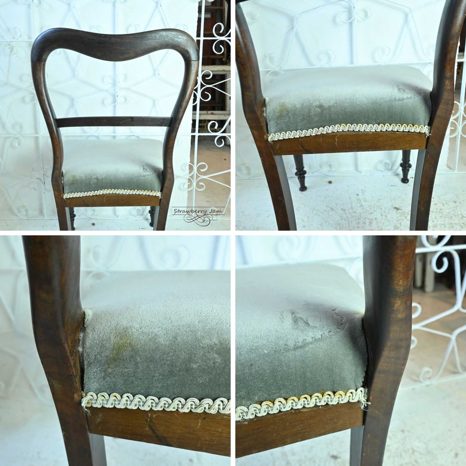 L3705-208 英国アンティーク サロンチェア ダイニングチェア マホガニー IZ82615N☆張替済 英国 アンティーク エドワーディアン