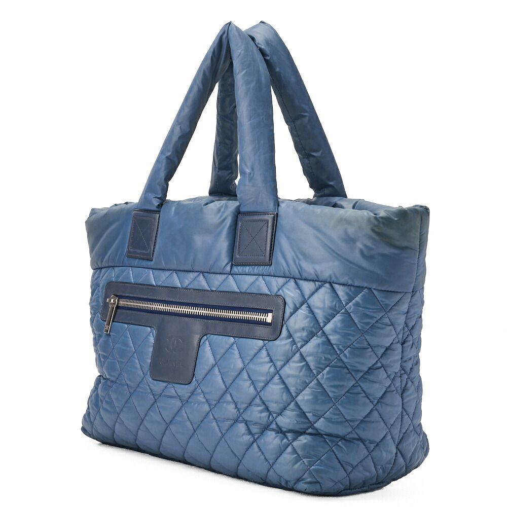 レアCHANELシャネル トートバッグラムスキン コココクーンラージトート