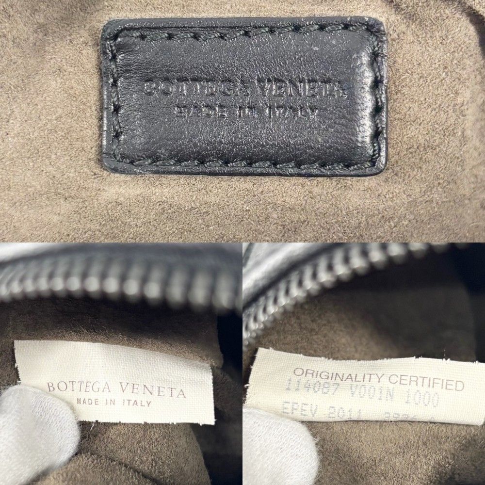 除菌清掃済 在庫一掃 ボッテガヴェネタ ポーチ メンズ イントレチャート クラッチバッグ ハンドバッグ 小物入れ BOTTEGAVENETA レザー ブラック 黒 ガンメタル金具 品 派手な