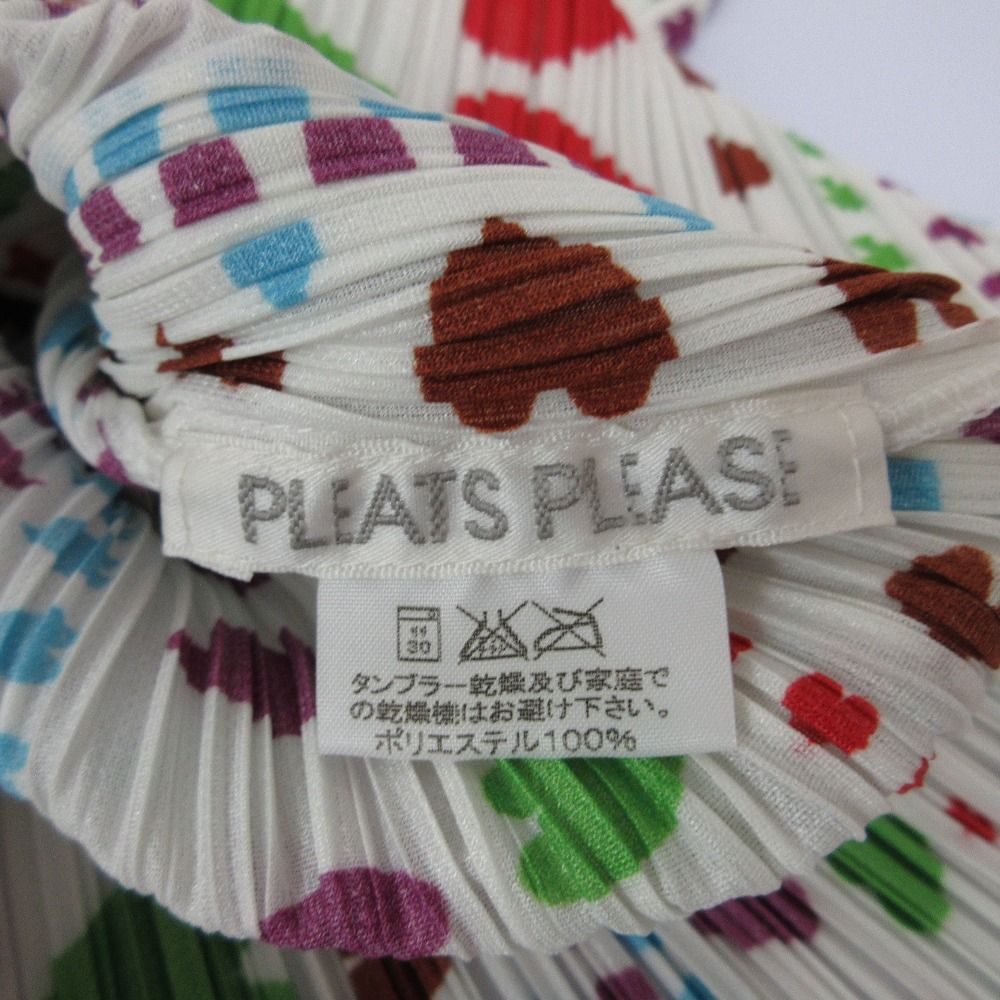 良品 PLEATS PLEASE プリーツプリーズ イッセイミヤケ ハート ノースリーブ シャツ プルオーバー PP12-JK441 サイズ3 ホワイト レディース 古着 中古 USED 良品 PLEATS PLEASE プリーツプリーズ イッセイミヤケ ハート