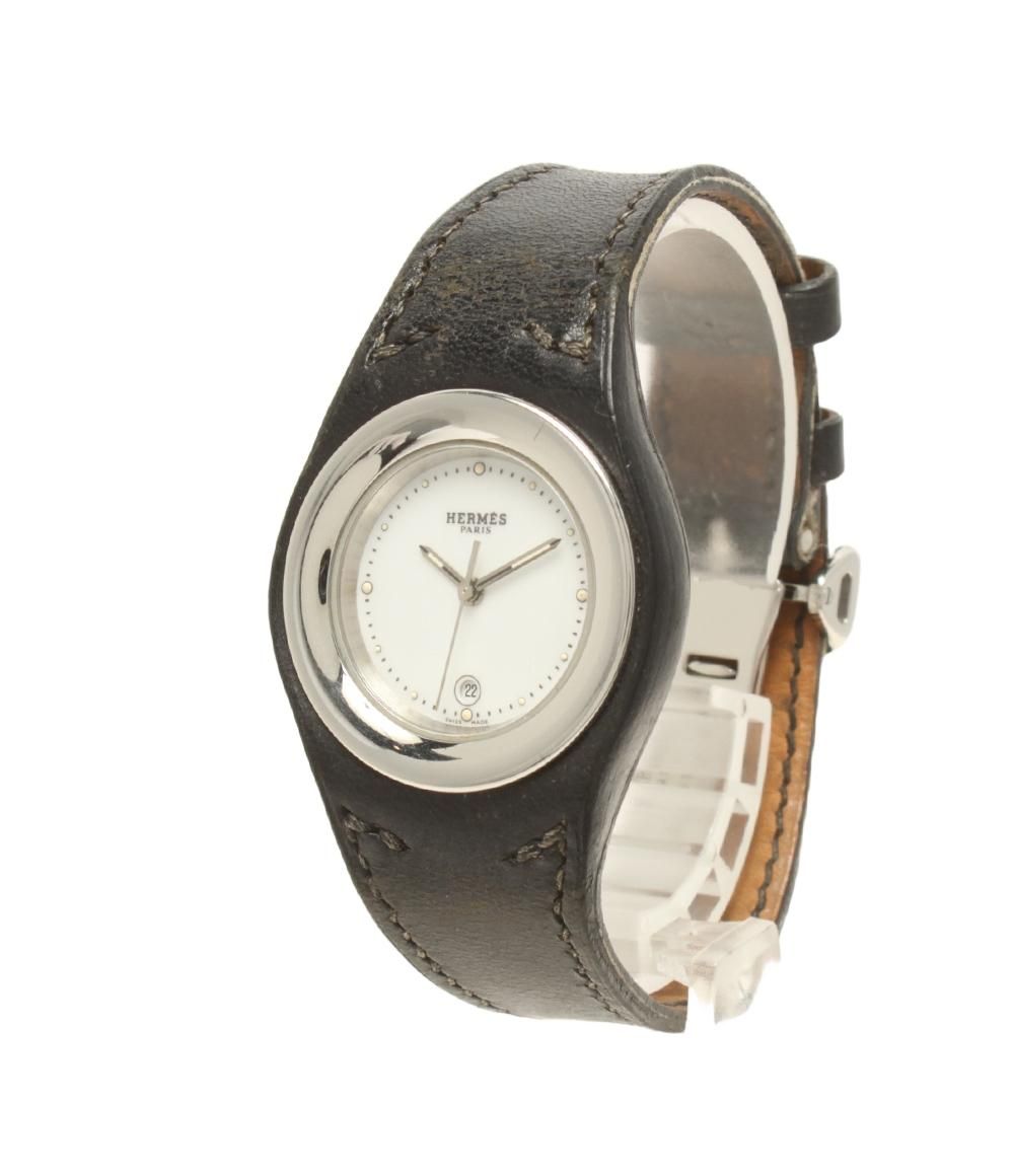 エルメス 腕時計 □A刻印 HA1.210 クオーツ ホワイト レディース  