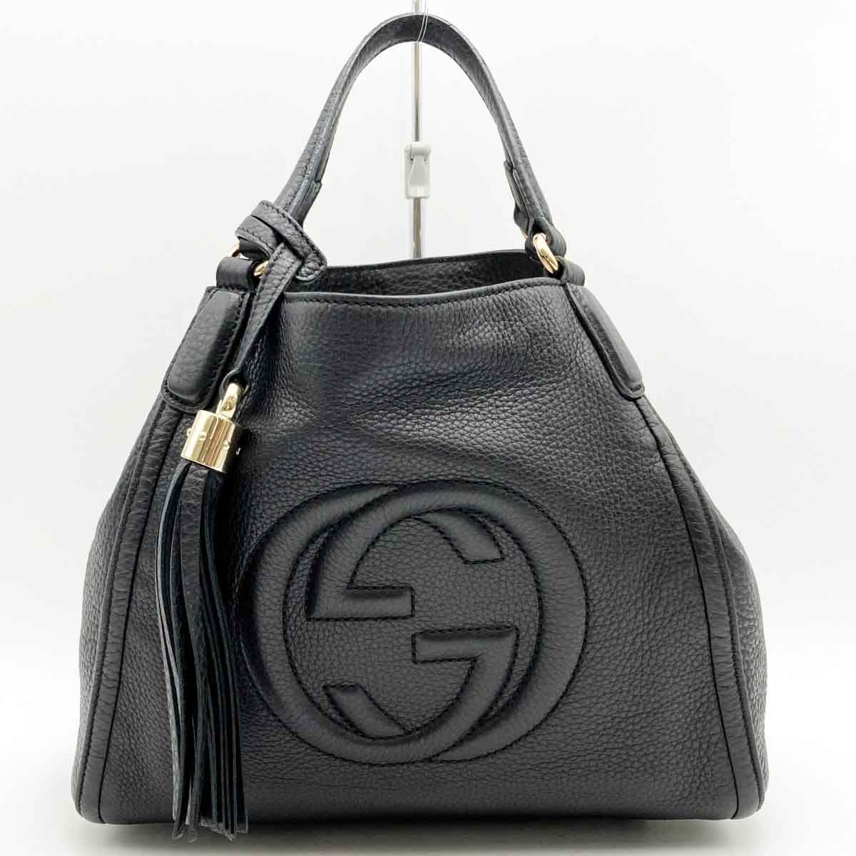 美品 GUCCI グッチ ソーホー ハンドバッグ トートバッグ 手持ち バッグ 