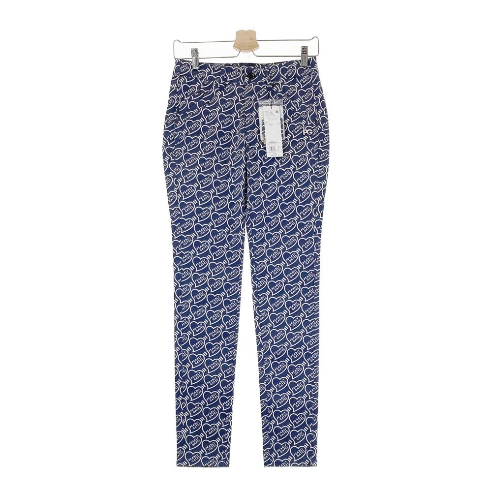 サイズ 0 PEARLY GATES パーリーゲイツ 055-2131404 ストレッチパンツ ロゴハート柄 ネイビー系 240101543677 ゴルフウェア レディース ストスト