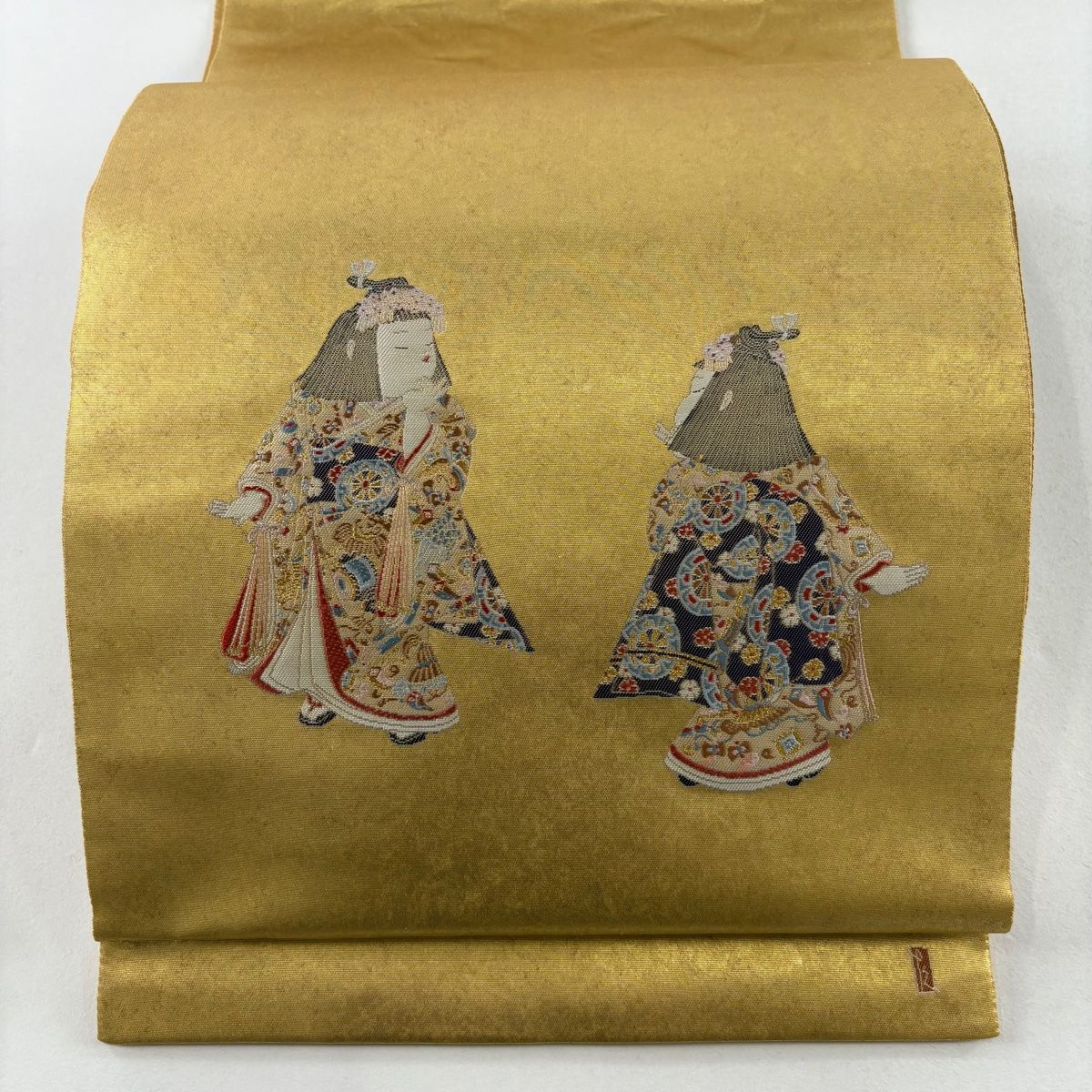 袋帯 美品 逸品 長嶋成織物 落款 瀞金錦 由水十久 童 前後 本