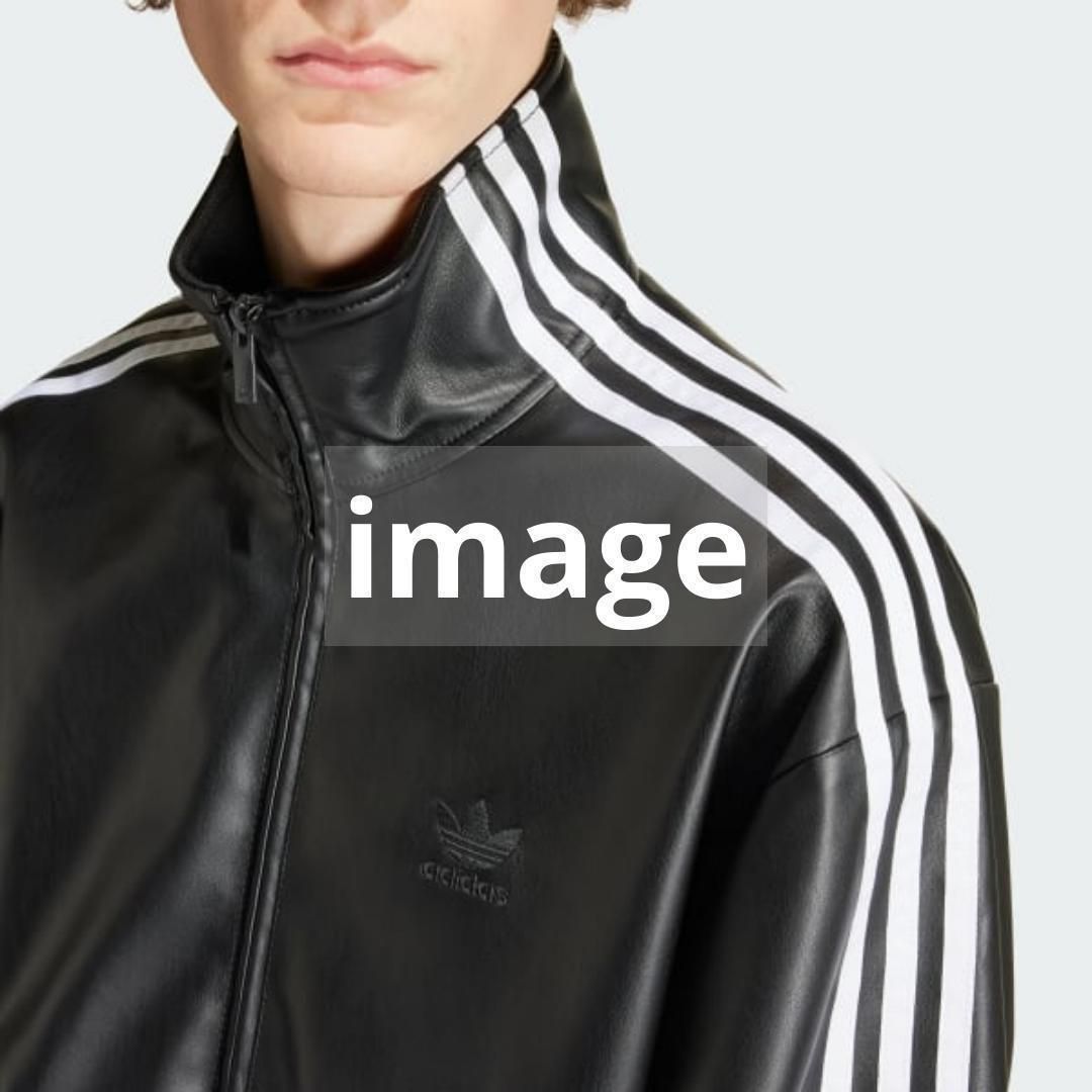 ☆0434 adidas フェイクレザー ルーズ FB トラックジャケット 0434 adidas フェイクレザー ルーズ FB トラックジャケット