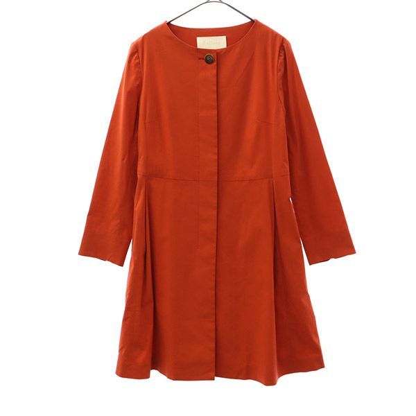 ボールジィトゥモローランド ノーカラー コート 38 レッド Ballsey