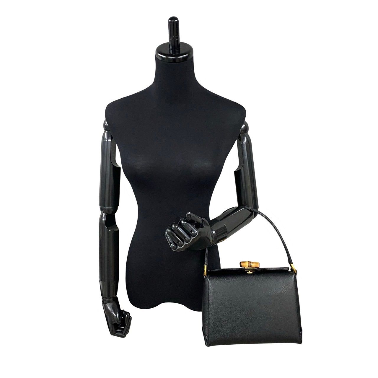 【ヴィンテージ】グッチ　バンブー　ショルダーバッグ　ハンド　トート　レザー　黒 楽天市場】美品 グッチ バンブー レザー 2WAY ショルダー ハンド