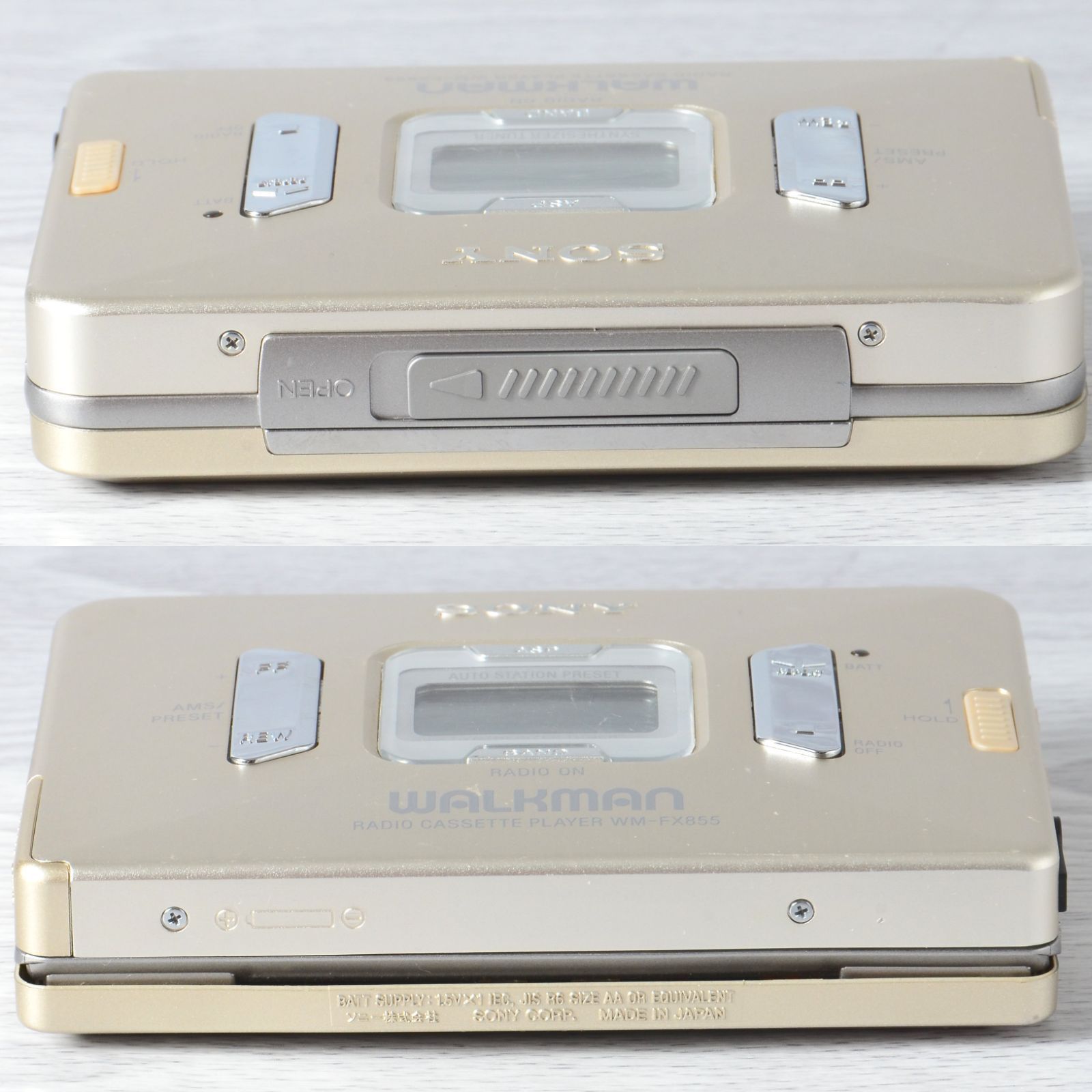 カセットウォークマンSONY WM-FX855 銀「整備済み、完動美品」 カセットウォークマンSONY WM-FX855 銀「整備済み、完動美品