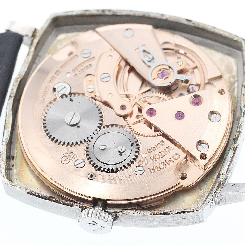 オメガ OMEGA 131 022 ジュネーブ スクエア cal.601 手巻き メンズ_