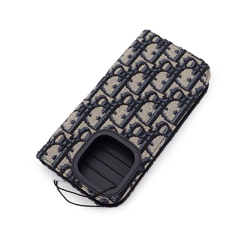 クリスチャン ディオール 30モンテーニュ iPhone 16Pro ケース 手帳型 オブリーク ジャガード ブルー系 ベージュ S2383UTZQ_M928